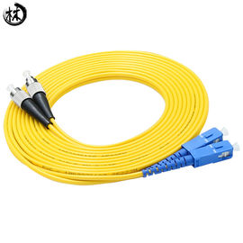 perda de inserção do único modo de cabo de remendo da fibra ótica de 15M UPC SC-FC Dumplex baixa