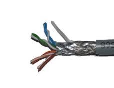 E- Cobre puro interno protegido brilhante do cabo STP da rede CAT6 de SFTP para o sistema de expedição de cabogramas